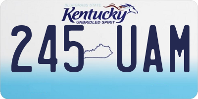 KY license plate 245UAM