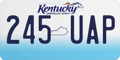 KY license plate 245UAP