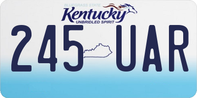 KY license plate 245UAR