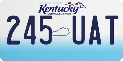 KY license plate 245UAT