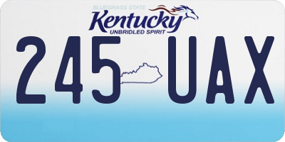 KY license plate 245UAX