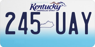KY license plate 245UAY