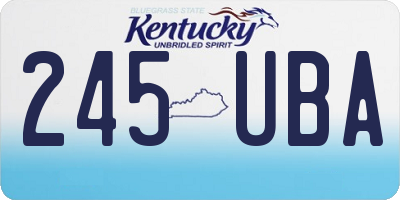 KY license plate 245UBA