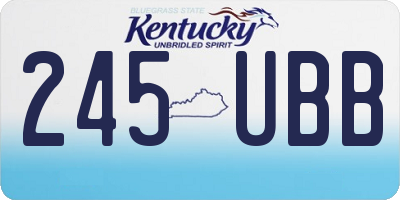 KY license plate 245UBB