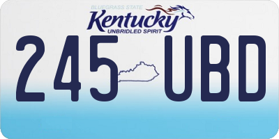 KY license plate 245UBD