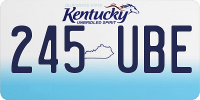 KY license plate 245UBE