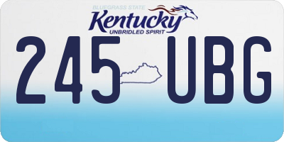 KY license plate 245UBG