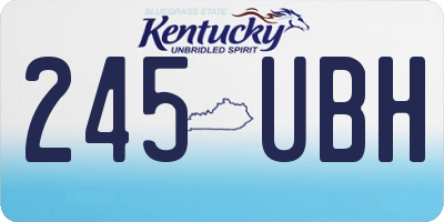 KY license plate 245UBH