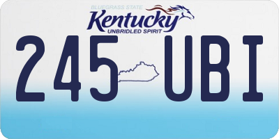 KY license plate 245UBI