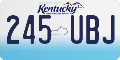 KY license plate 245UBJ