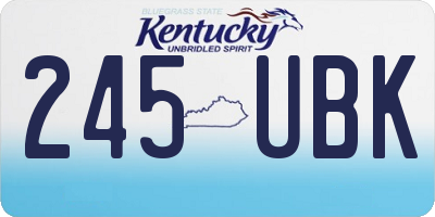KY license plate 245UBK