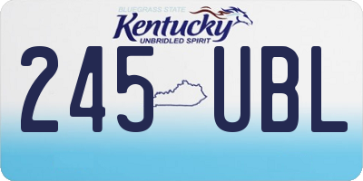 KY license plate 245UBL