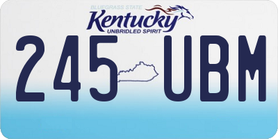 KY license plate 245UBM