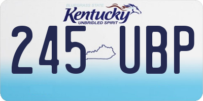 KY license plate 245UBP