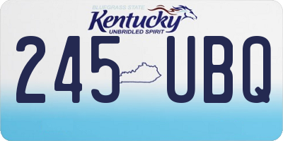 KY license plate 245UBQ