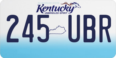 KY license plate 245UBR