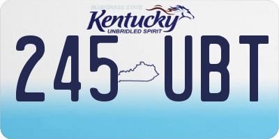 KY license plate 245UBT