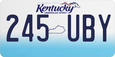 KY license plate 245UBY