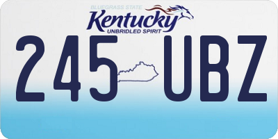 KY license plate 245UBZ