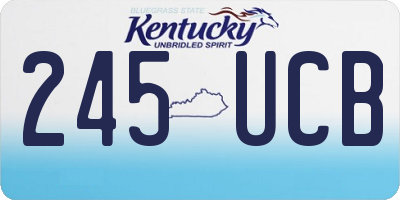 KY license plate 245UCB