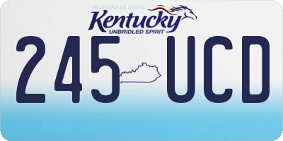 KY license plate 245UCD