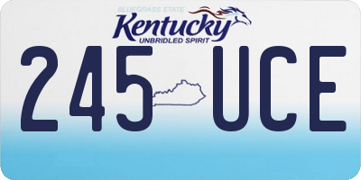 KY license plate 245UCE