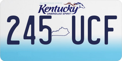 KY license plate 245UCF