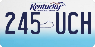 KY license plate 245UCH