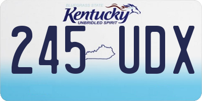 KY license plate 245UDX