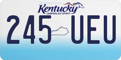 KY license plate 245UEU