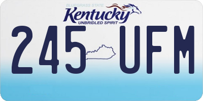 KY license plate 245UFM