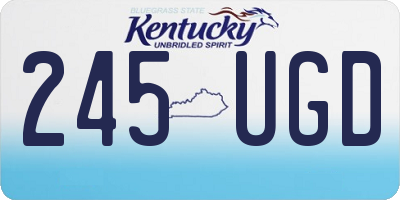 KY license plate 245UGD