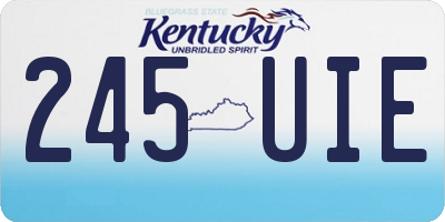 KY license plate 245UIE