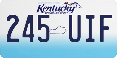 KY license plate 245UIF