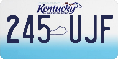 KY license plate 245UJF