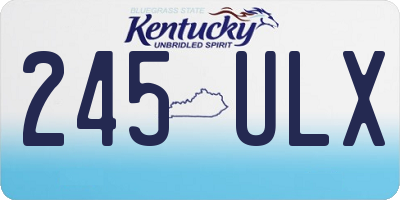 KY license plate 245ULX