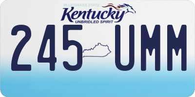 KY license plate 245UMM