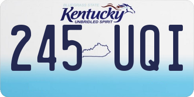 KY license plate 245UQI