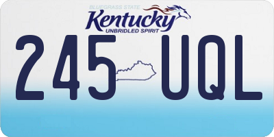 KY license plate 245UQL