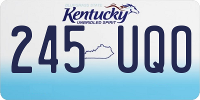 KY license plate 245UQO
