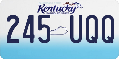 KY license plate 245UQQ