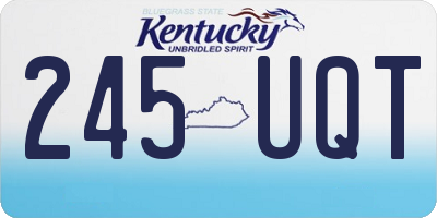KY license plate 245UQT