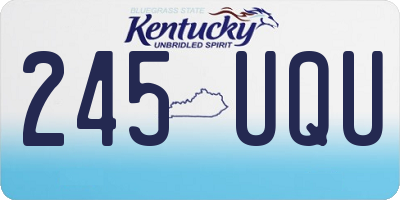 KY license plate 245UQU