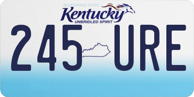 KY license plate 245URE