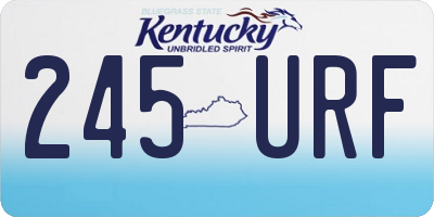 KY license plate 245URF