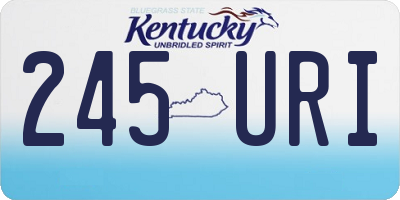 KY license plate 245URI