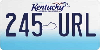 KY license plate 245URL