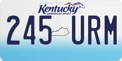 KY license plate 245URM