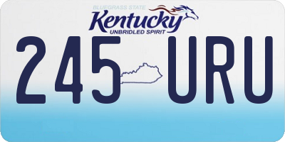 KY license plate 245URU