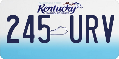 KY license plate 245URV